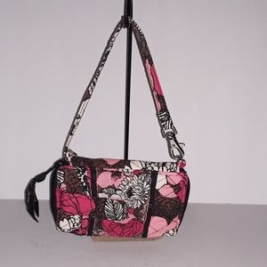 Vera Bradley "Mocha Rouge" Carry It All Wristlet - EUC
